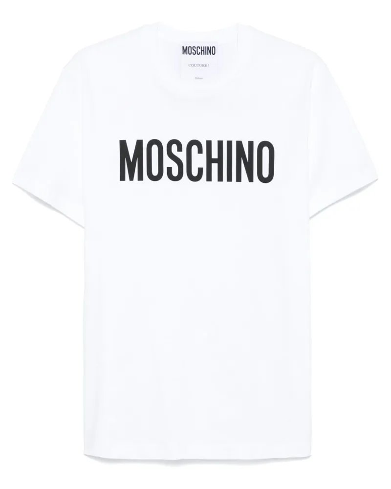 Moschino T-Shirt mit Logo-Print - Weiß Weiß