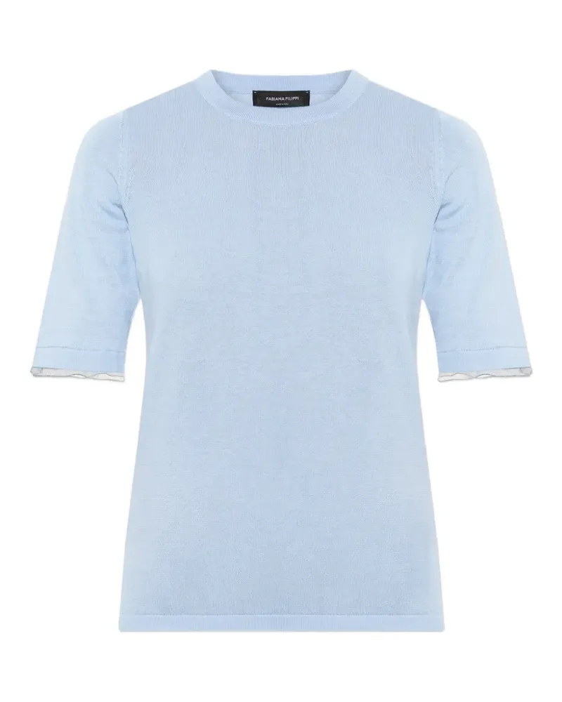 Fabiana Filippi fine-knit T-shirt - Blau Blau
