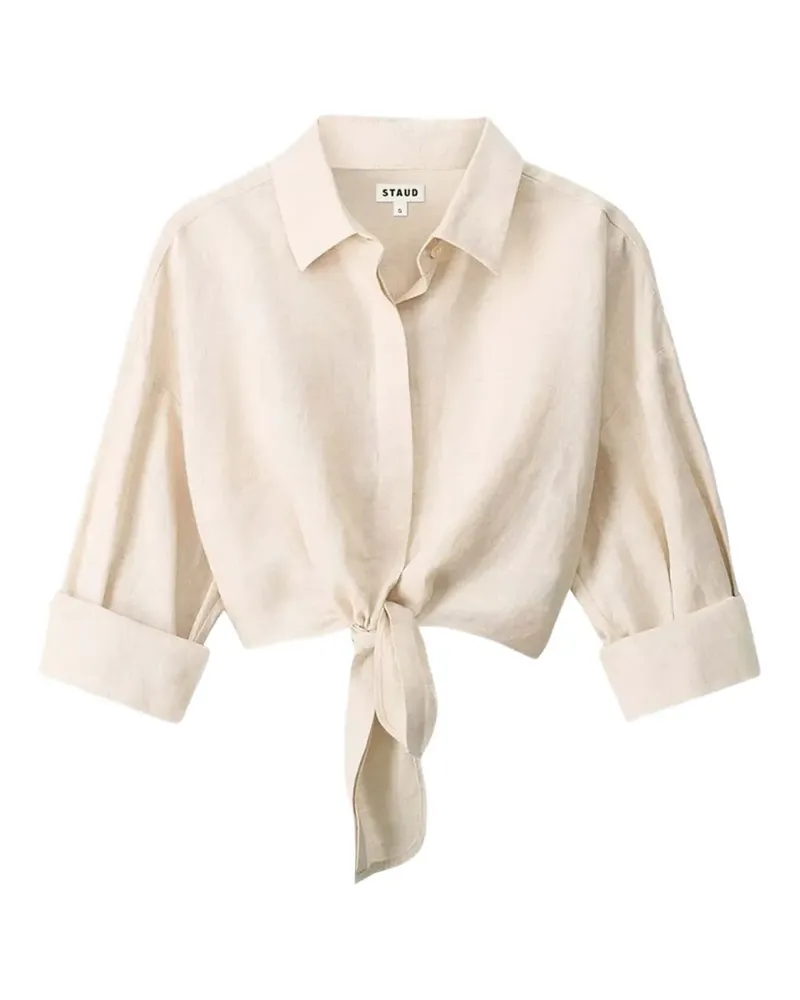 STAUD Lisa Bluse aus Leinen - Nude Nude