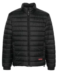 HUGO BOSS Gefütterte Jacke mit Logo-Print Schwarz