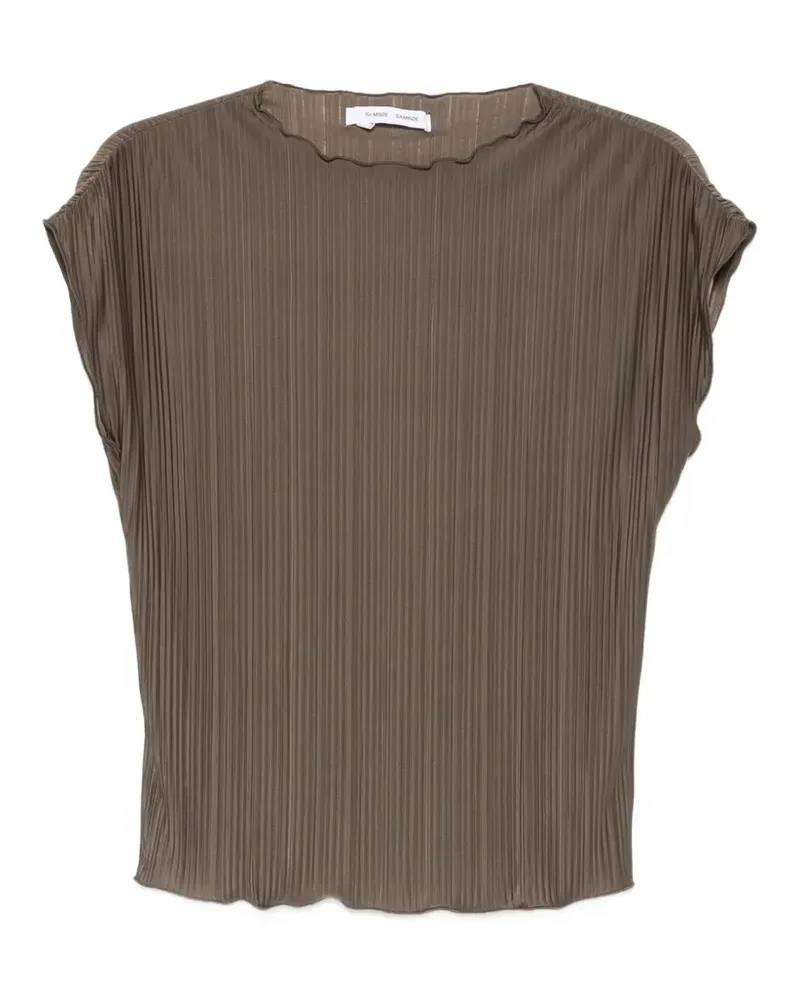 Samsøe & Samsøe Sauma pleated top - Braun Braun