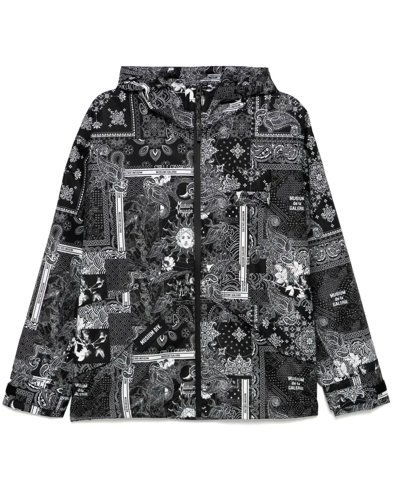 Musium Div. Windbreaker mit grafischem Print - Schwarz Schwarz