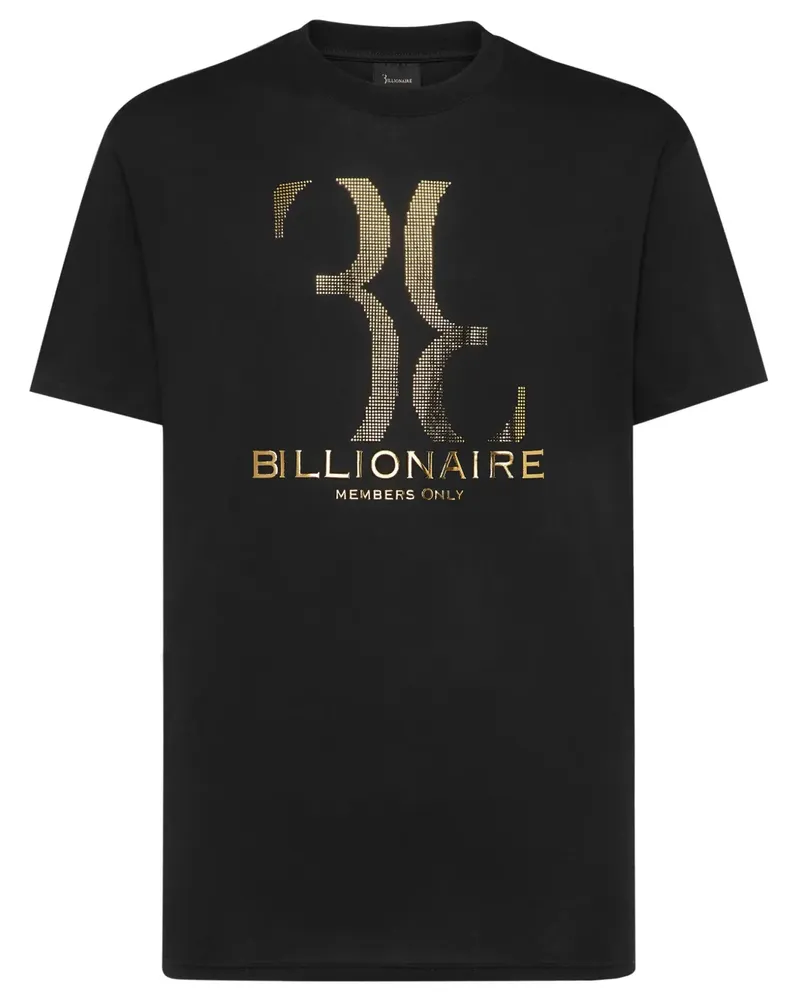 Billionaire T-Shirt mit Logo-Print - Schwarz Schwarz