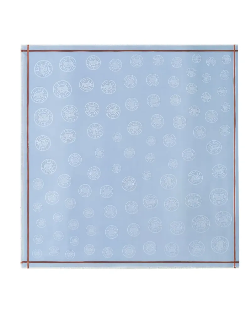 Longchamp La Médaille fringed scarf - Blau Blau