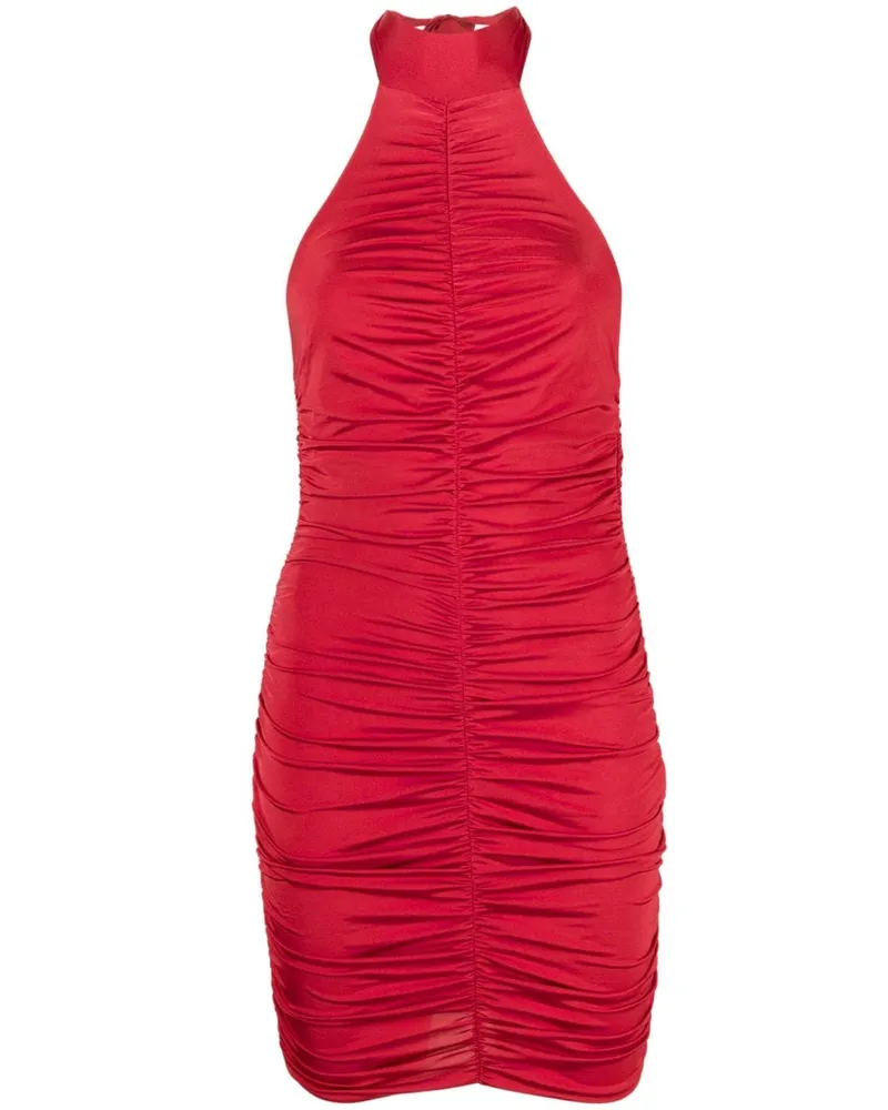 Noire Swimwear Gerafftes Neckholder-Minikleid - Rot Rot