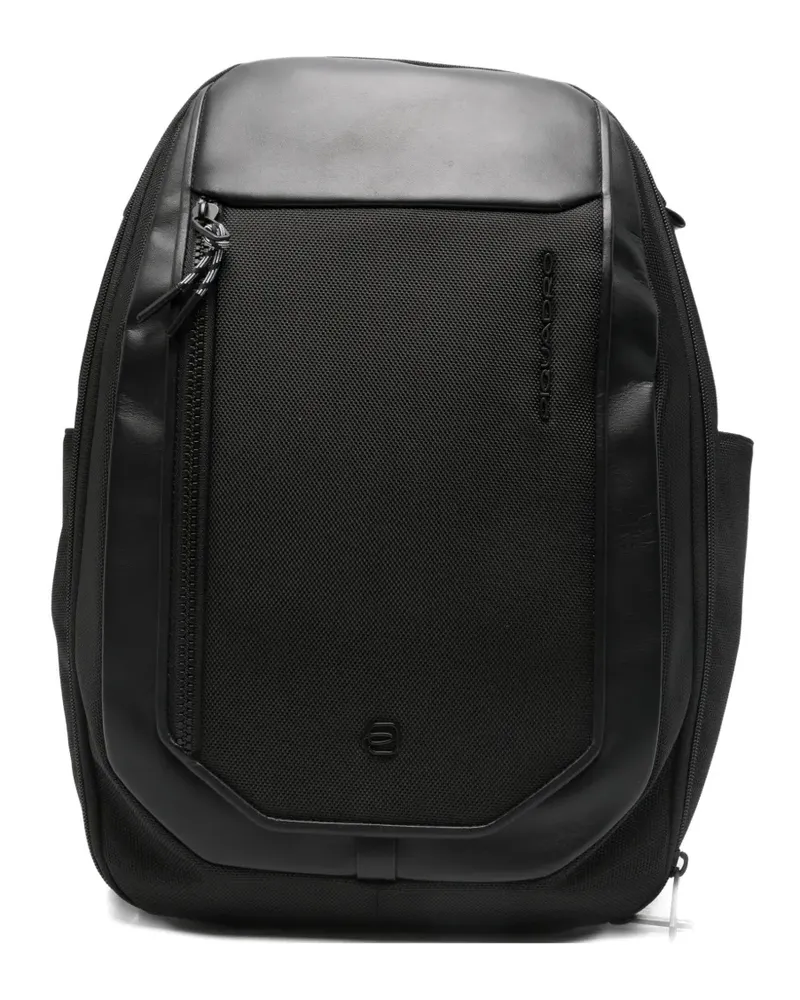 Piquadro zip-up backpack - Schwarz Schwarz