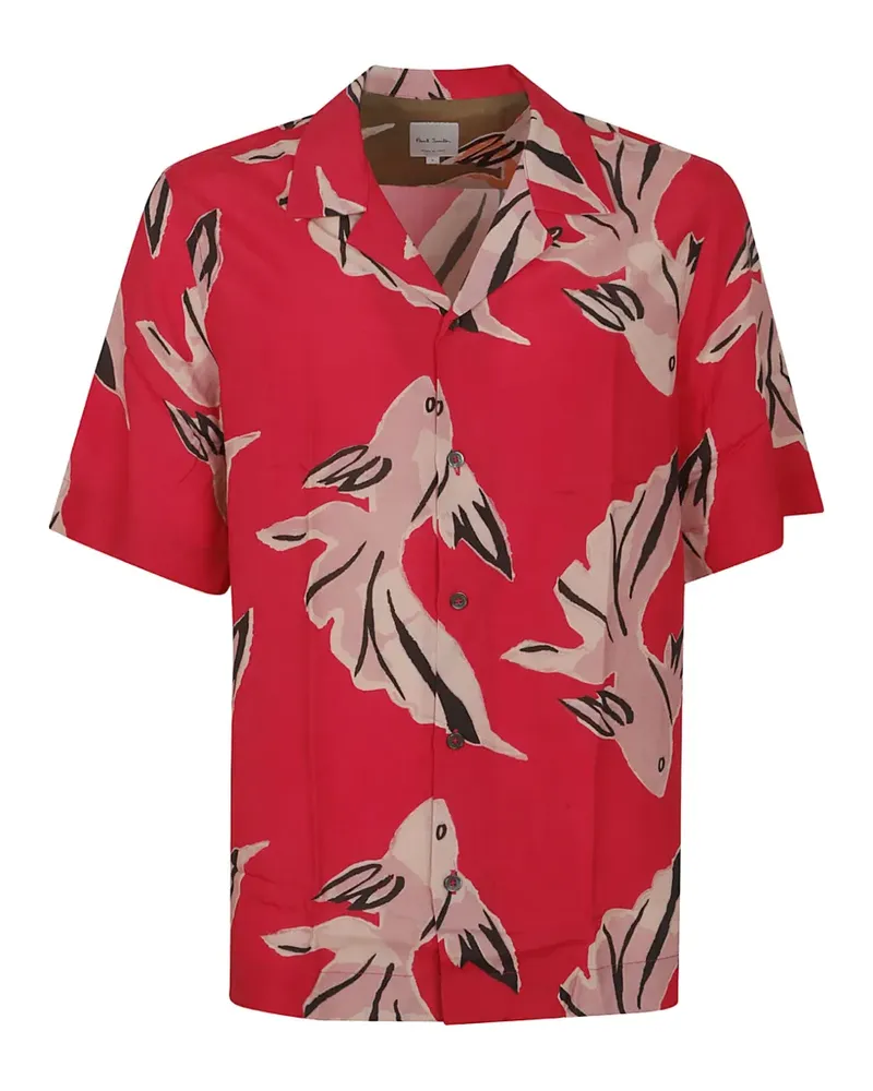 Paul Smith Kurzärmeliges Hemd mit Print - Rot Rot