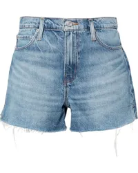 Frame Denim Ungesäumte Vintage Jeans-Shorts Blau