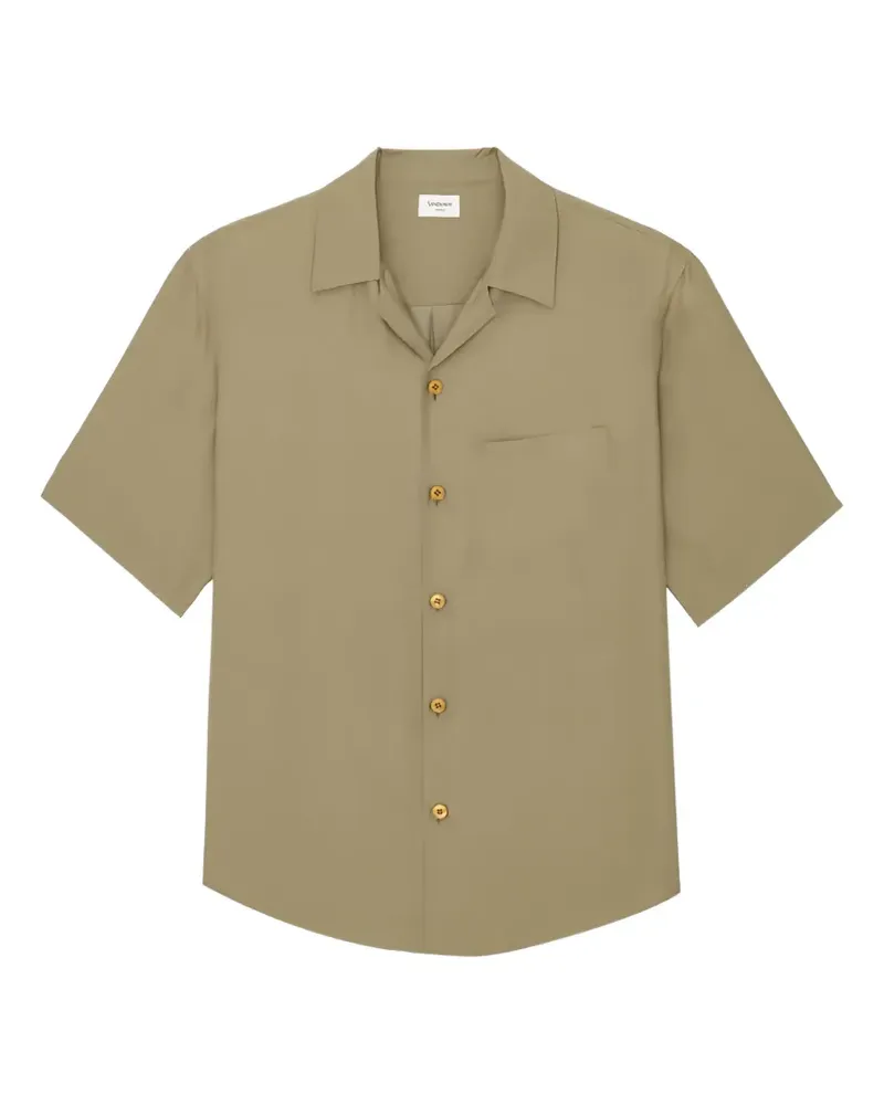 Saint Laurent Hemd mit geometrischem Print - Grün Grün