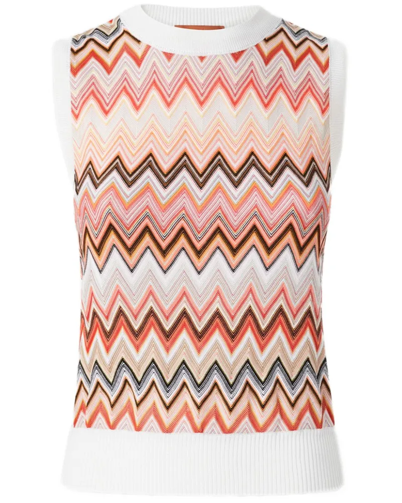 Missoni Tanktop mit Zickzackmuster - Rosa Rosa