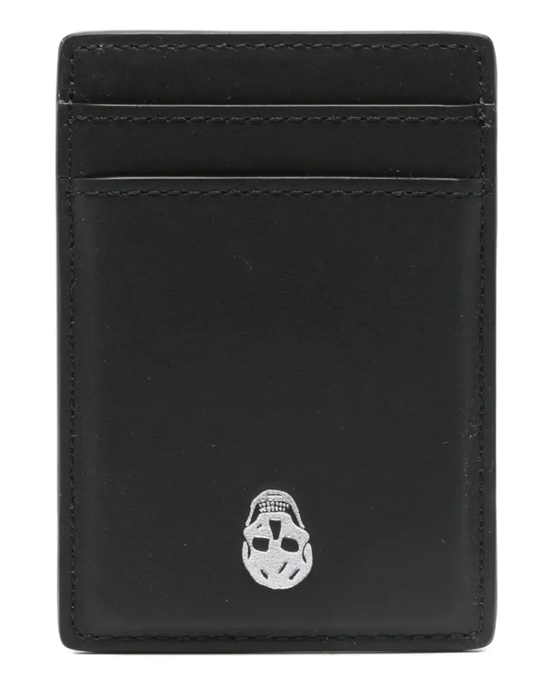 Alexander McQueen Skull Magnetic Kartenetui - Schwarz Schwarz