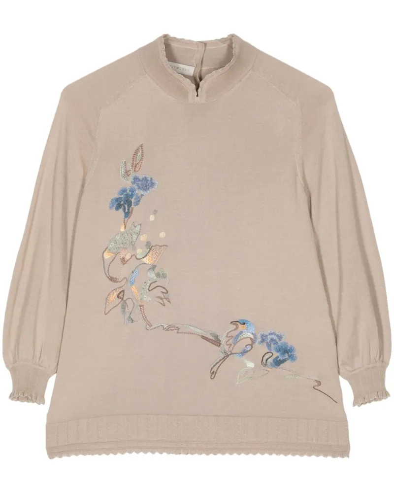 SHIATZY CHEN Pullover mit Blumenstickerei - Braun Braun