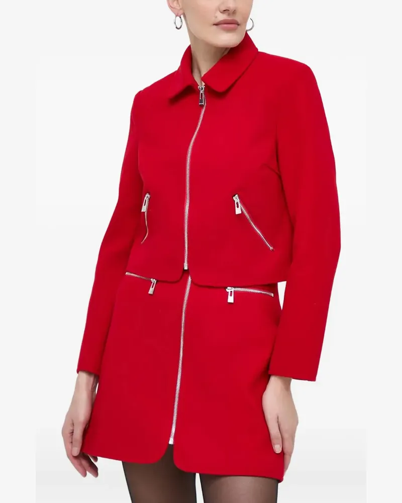 Morgan Cropped-Jacke mit Reißverschluss - Rot Rot