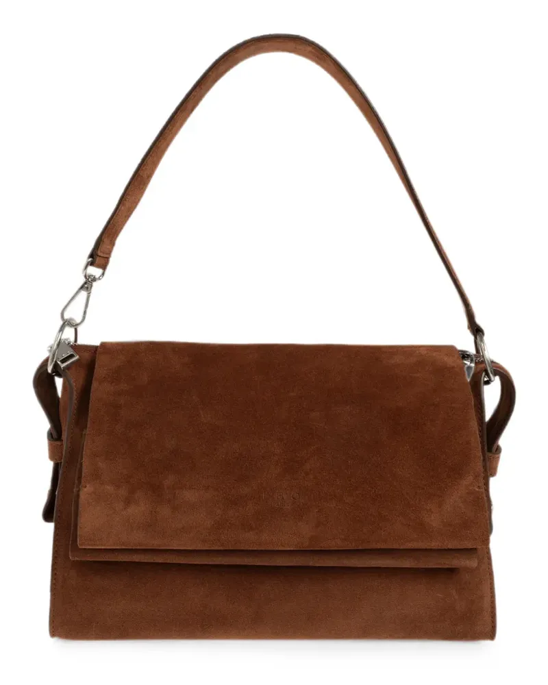 IRO Camera Loop suede tote bag - Braun Braun