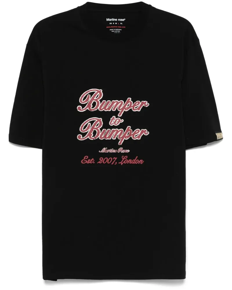 Martine Rose T-Shirt aus Baumwolle - Schwarz Schwarz