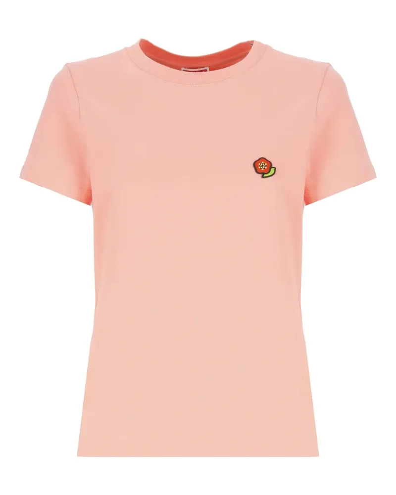 Kenzo T-Shirt mit Logo-Stickerei - Rosa Rosa