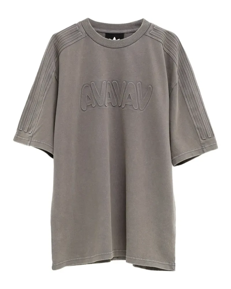 adidas x Avavav embossed logo-detail T-shirt - Grau Grau