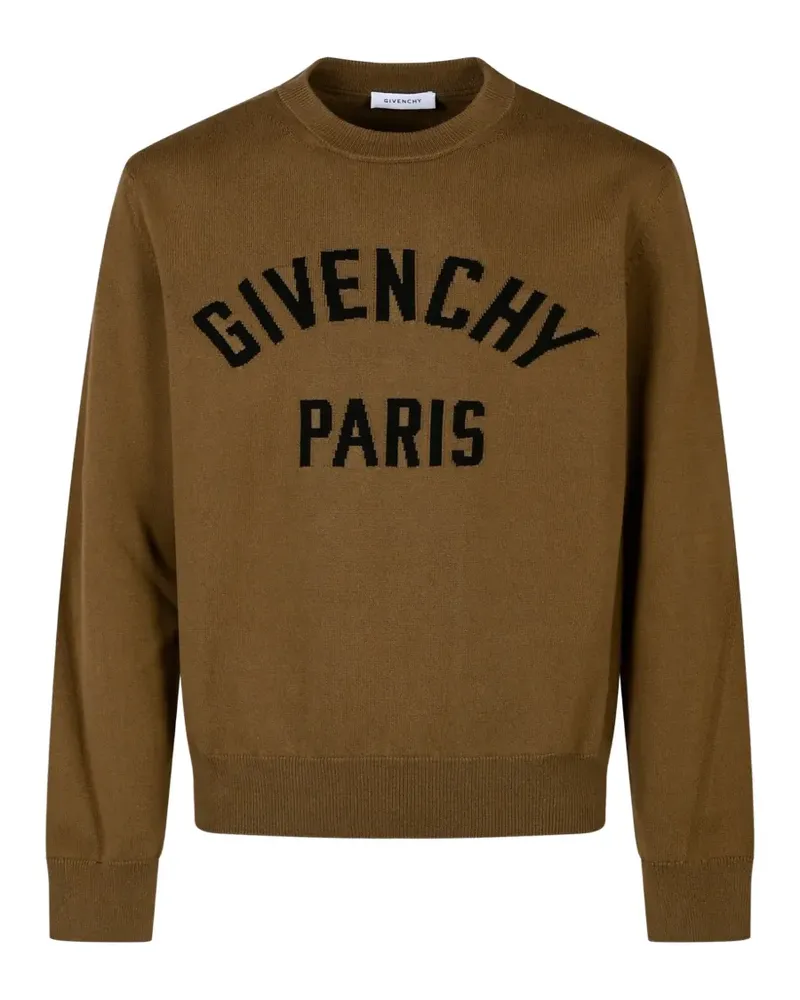 Givenchy Pullover mit Logo-Intarsie - Braun Braun