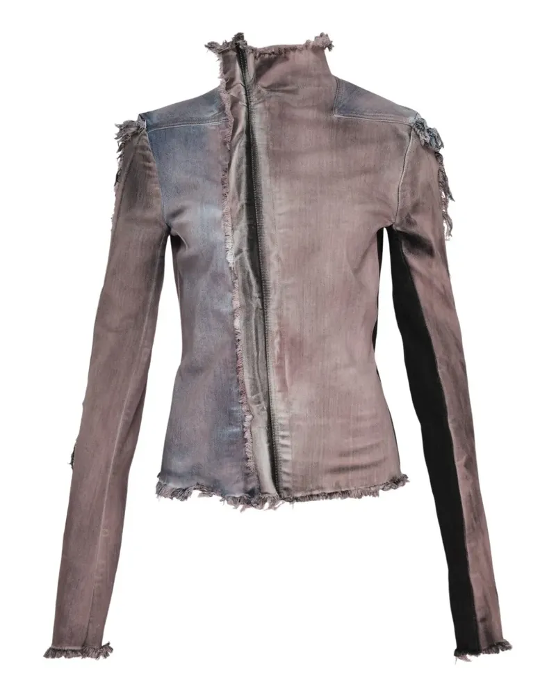 Rick Owens frayed denim jacket - Rosa Rosa