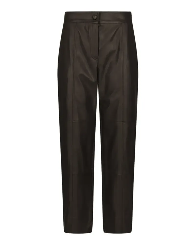 Purotatto panelled-design high-waisted trousers - Braun Braun