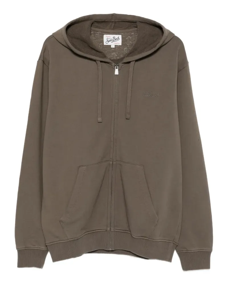 MC2 Saint Barth Kapuzenjacke mit Logo-Stickerei - Braun Braun