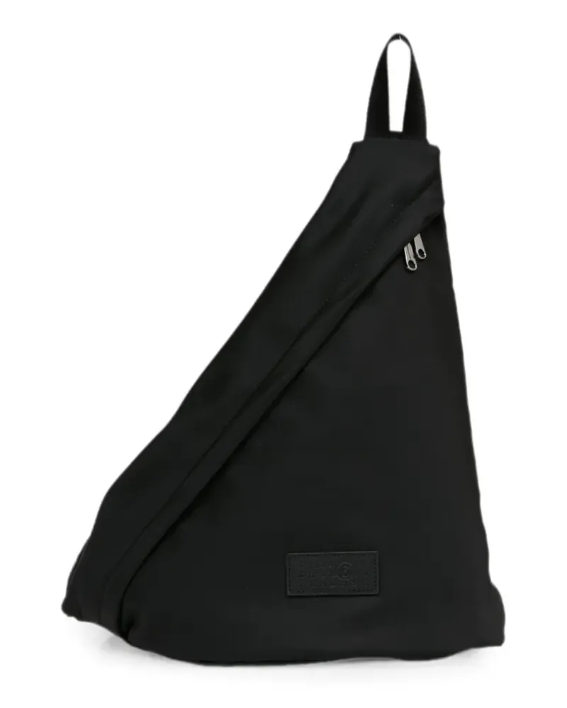Maison Margiela Schultertasche mit Logo-Patch - Schwarz Schwarz