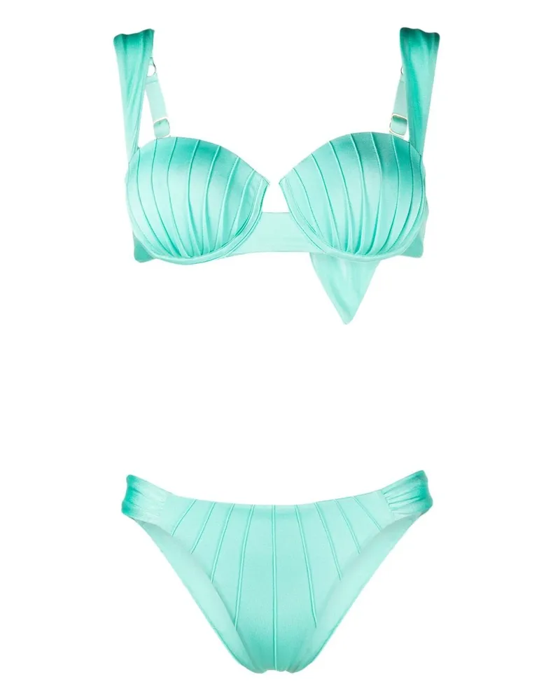 Noire Swimwear Bikini mit Schnürung Blau