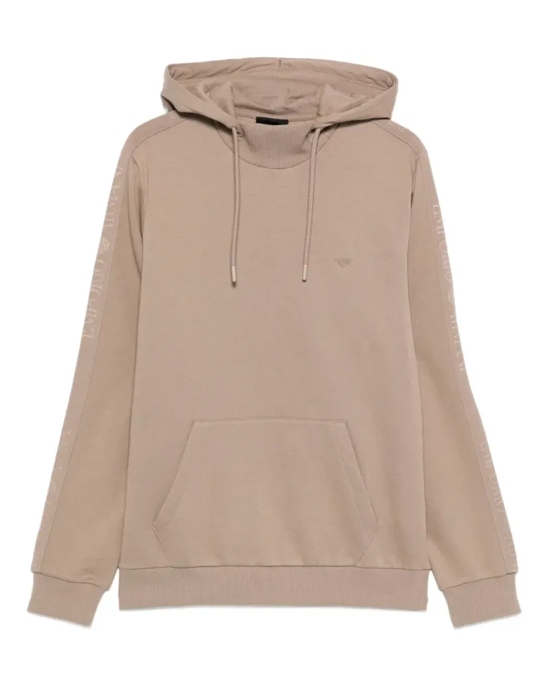 Emporio Armani Hoodie mit Logo-Stickerei - Nude Nude