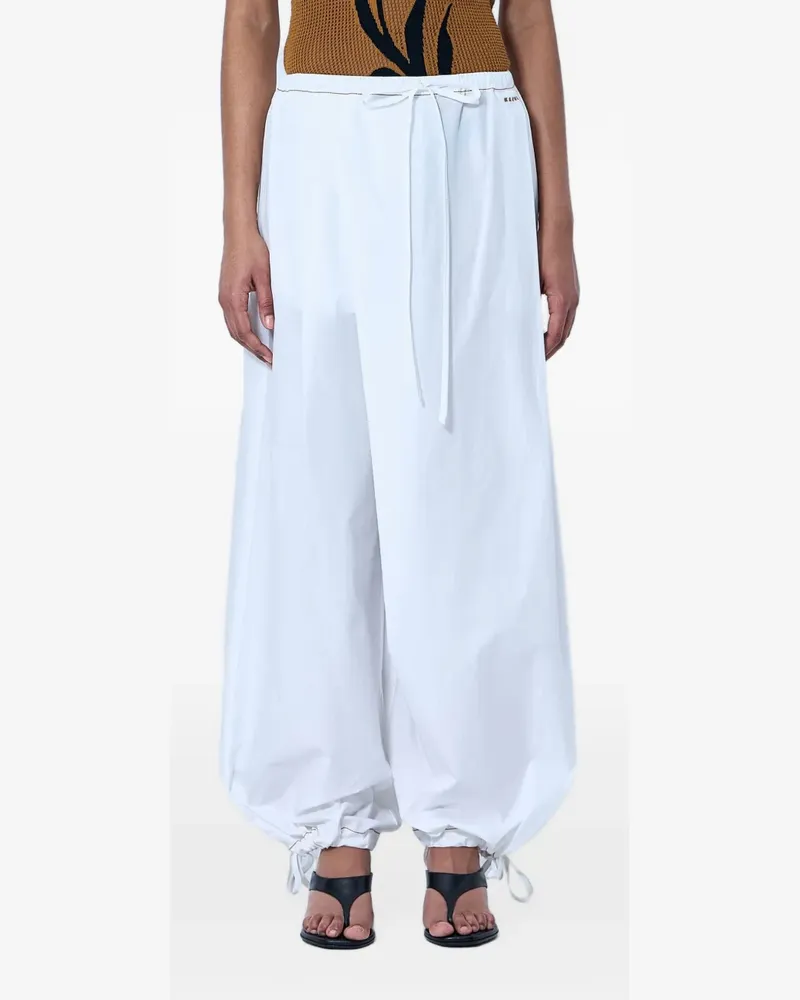 Marni Drapierte Wide-Leg-Hose - Weiß Weiß