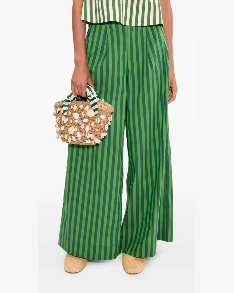 Simon Miller Thorne stripe-print cotton trousers - Grün Grün