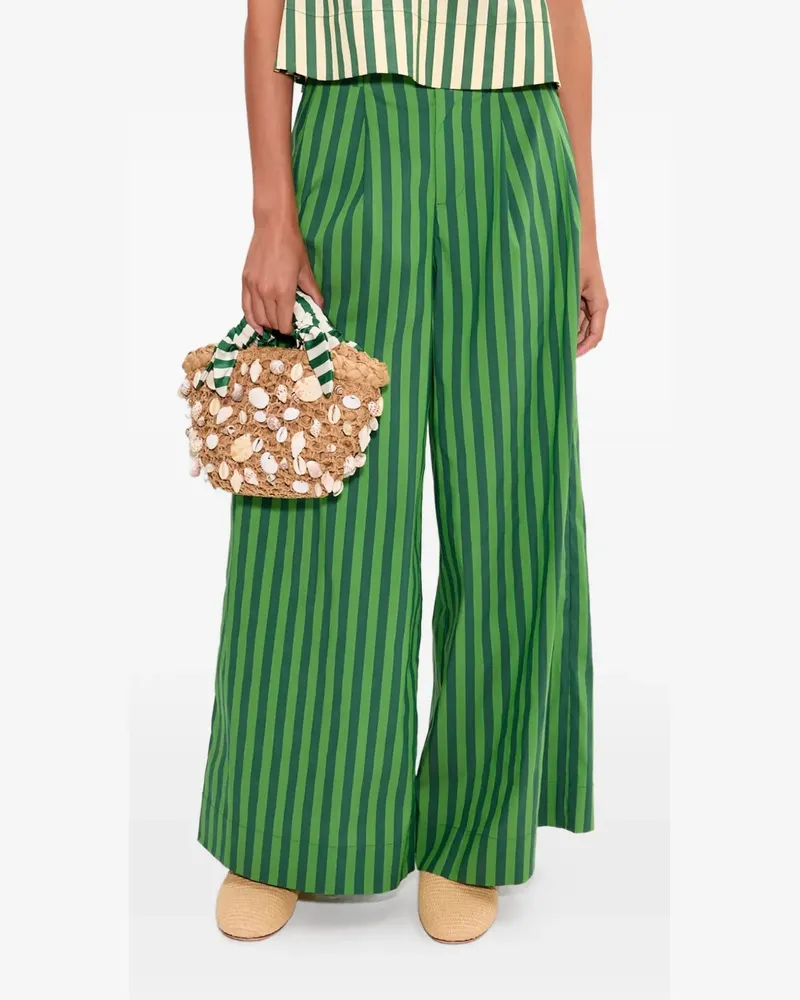 Simon Miller Thorne stripe-print cotton trousers - Grün Grün