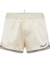 Dsquared2 Sport-Shorts aus Satin mit Logo-Stickerei Nude