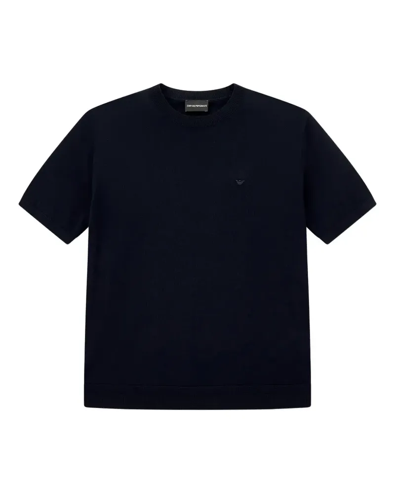 Emporio Armani T-Shirt aus Wolle - Blau Blau