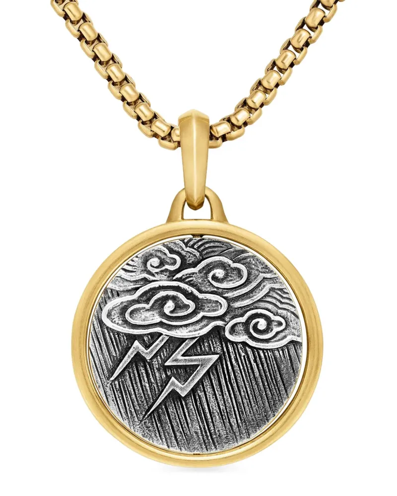 David Yurman 18kt Storm Duality Gelbgold- und Sterlingsilberamulett (30mm Gold
