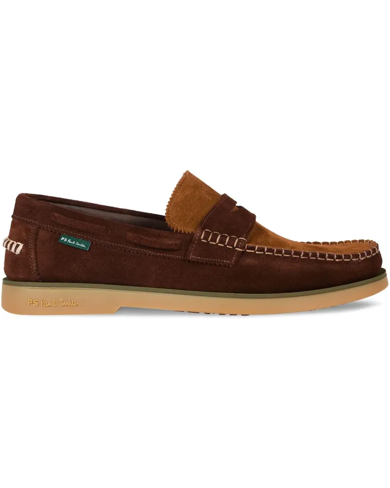 Paul Smith Loafer aus Wildleder mit Kontrastnaht - Braun Braun