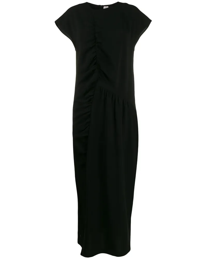 Totême Asymmetrisches 'Calvello' Kleid - Schwarz Schwarz