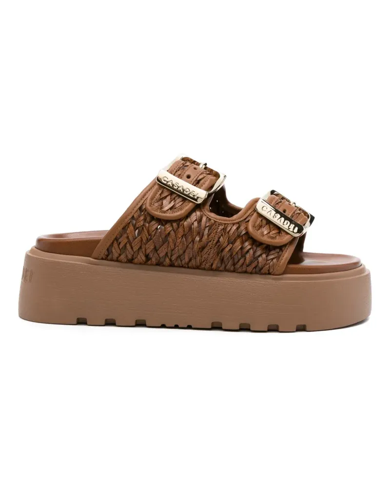 Casadei Birky buckle-detail sandals - Braun Braun