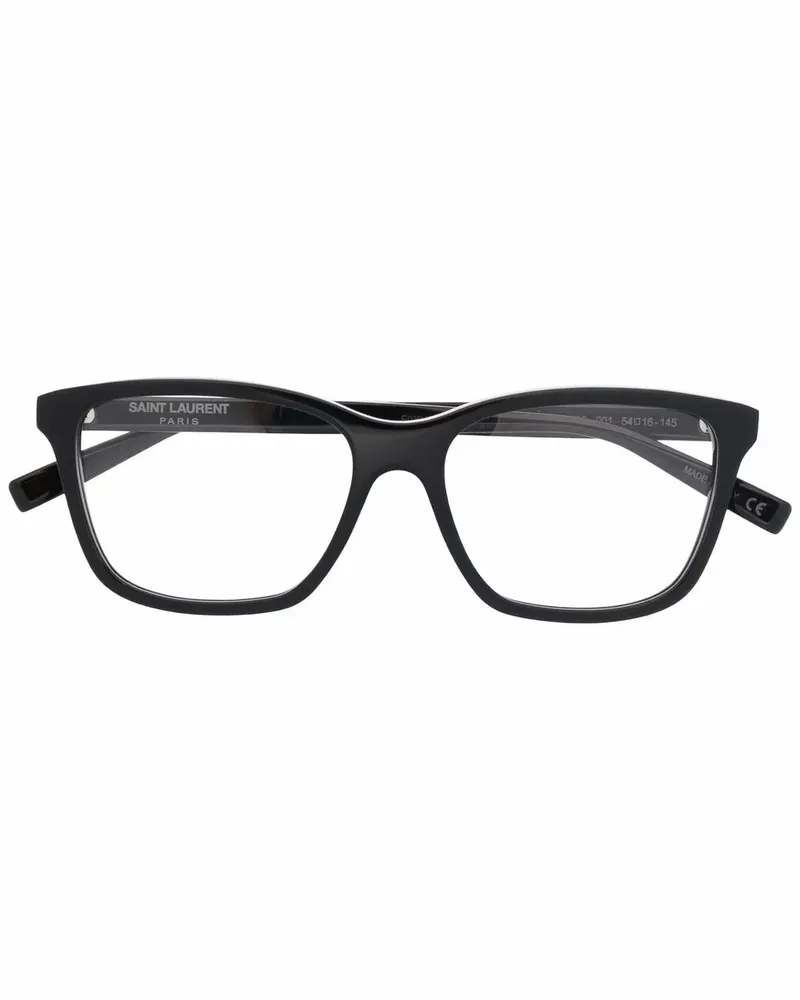Saint Laurent Brille mit eckigem Gestell - Schwarz Schwarz