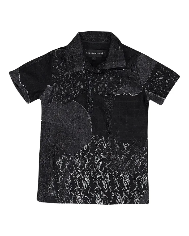 WHO DECIDES WAR Burrow Poloshirt - Schwarz Schwarz