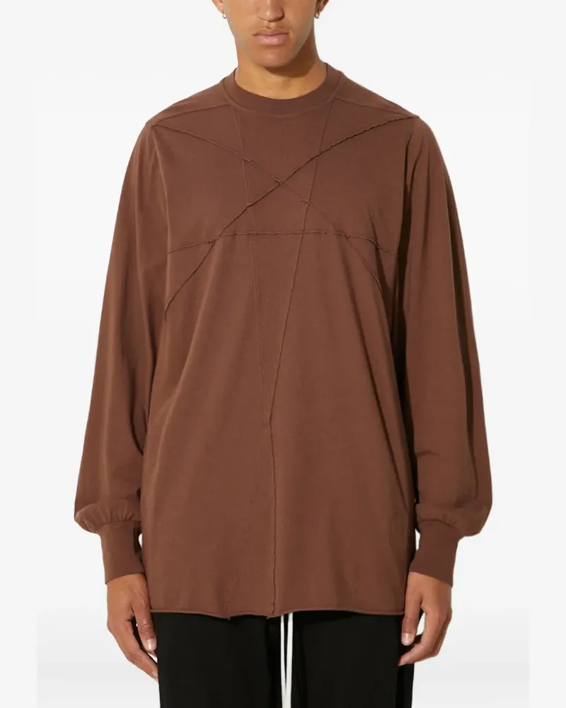 DRKSHDW by Rick Owens Langarmshirt mit Kontrasteinsätzen - Braun Braun