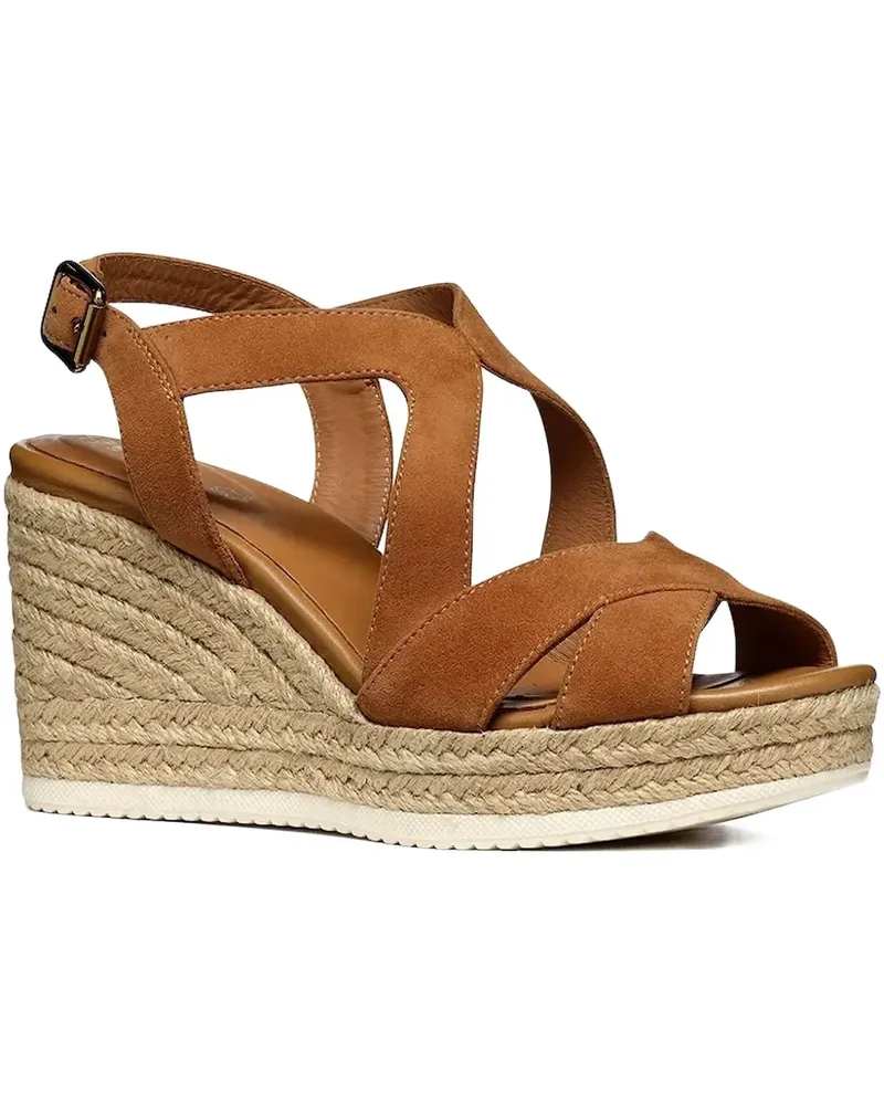 Geox Wedge-Espadrilles mit überkreuztem Design - Braun Braun