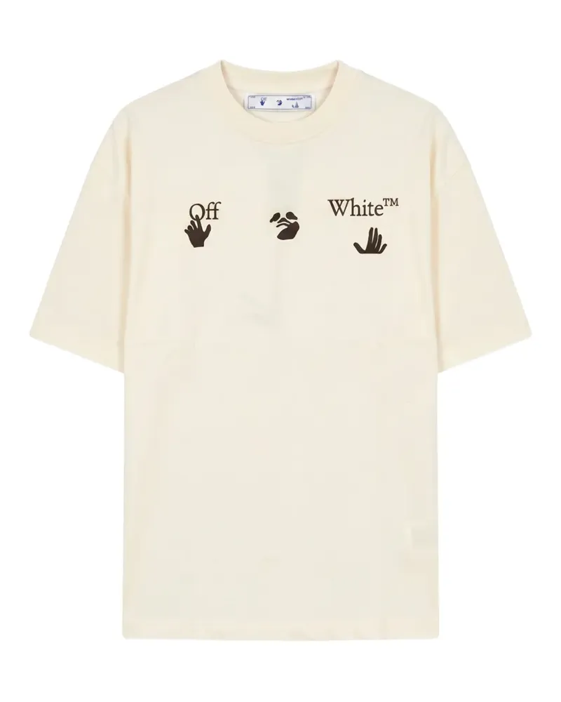 OFF-WHITE T-Shirt mit grafischem Print - Nude Nude