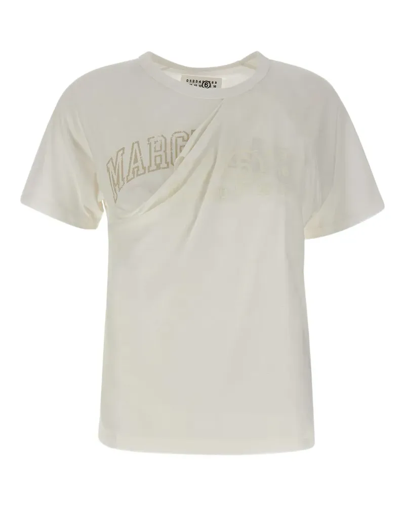 Maison Margiela distressed-panel T-shirt - Weiß Weiß
