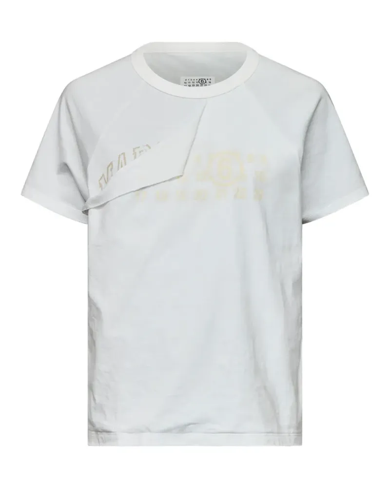 Maison Margiela T-Shirt im Distressed-Look - Weiß Weiß
