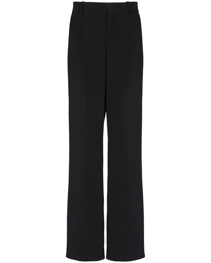 Balmain Hose mit geradem Bein Schwarz