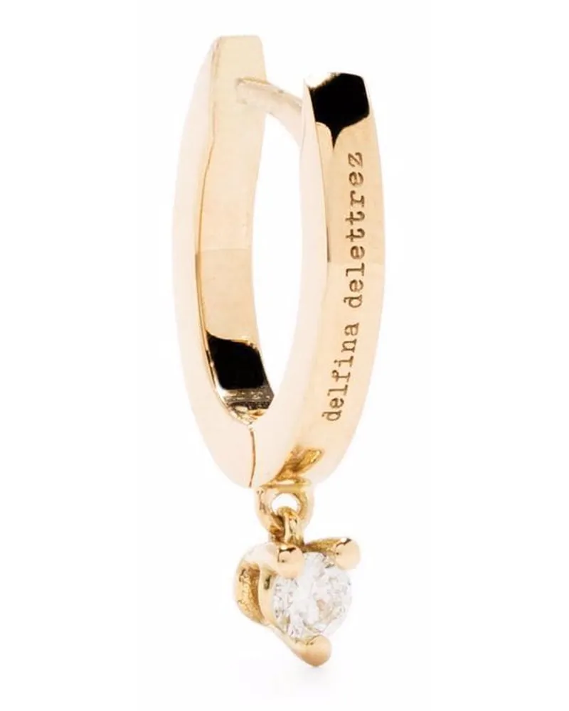 Delfina Delettrez 18kt Gelbgoldcreole mit Diamanten Gold