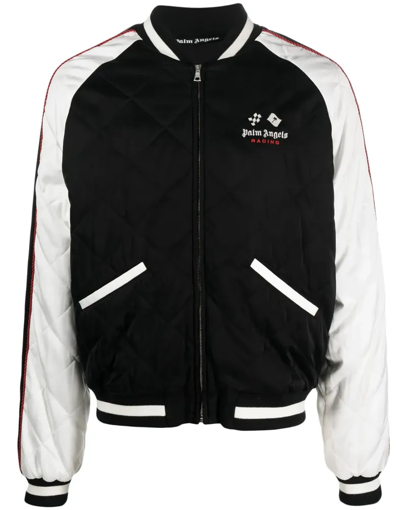 Palm Angels Racing Souvenir Bomberjacke - Schwarz Schwarz