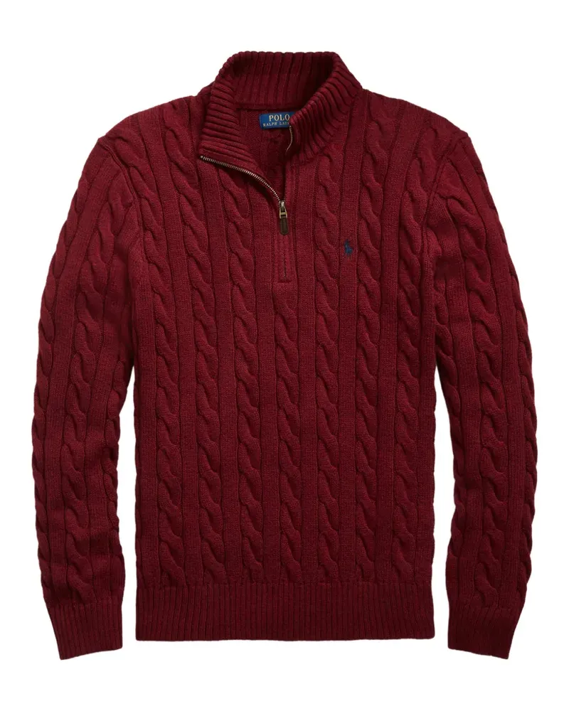 Ralph Lauren Pullover mit Zopfmuster - Rot Rot