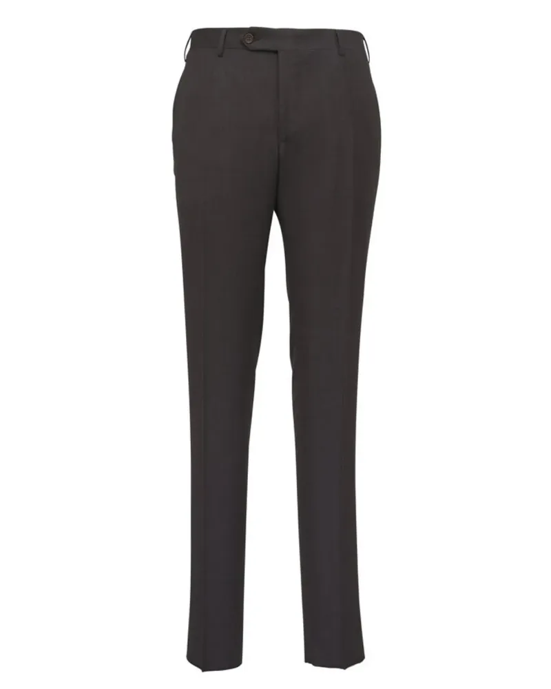 Canali Geknöpfte Hose mit Ziernaht - Braun Braun