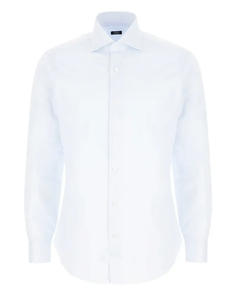 BARBA Hemd mit Knopfmanschetten - Blau Blau